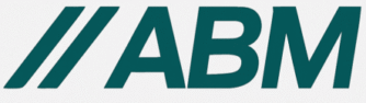 modern teal abm logo design